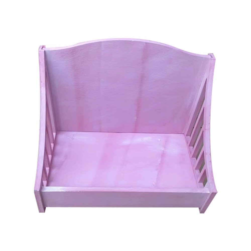 Ldbuejiaja Photography Props Wooden Bed Baby Photoshoot Props Bed Baby Photo Wood Bed for Photography Baby Sofa Baby Photoshoot Props Baby Accessories Wood Photo Photo