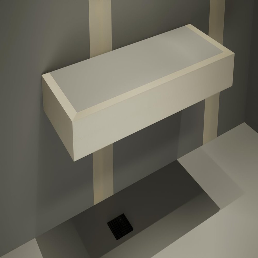 Floating Shower Bench Kit with Concrete Mesh Foam Board - Original Shower Bench Bracket (12x24)-Great for New Constructions or Bathroom Renovations, Ready to Tile Shower Bench