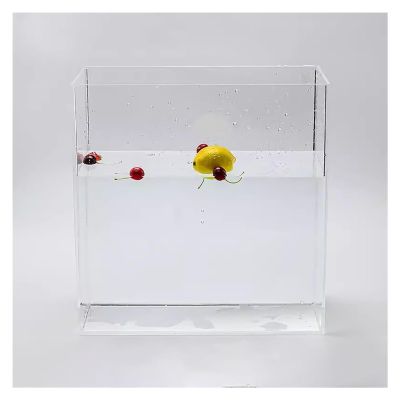 10/30/40/50CM Height Photography Storage Tray,5mm Thick Deep Water Tank,Floating Creative Photo Props,Acrylic Display Case Showcase for Product Advertising Shooting (Color : Clear, Size : 40x30x40cm