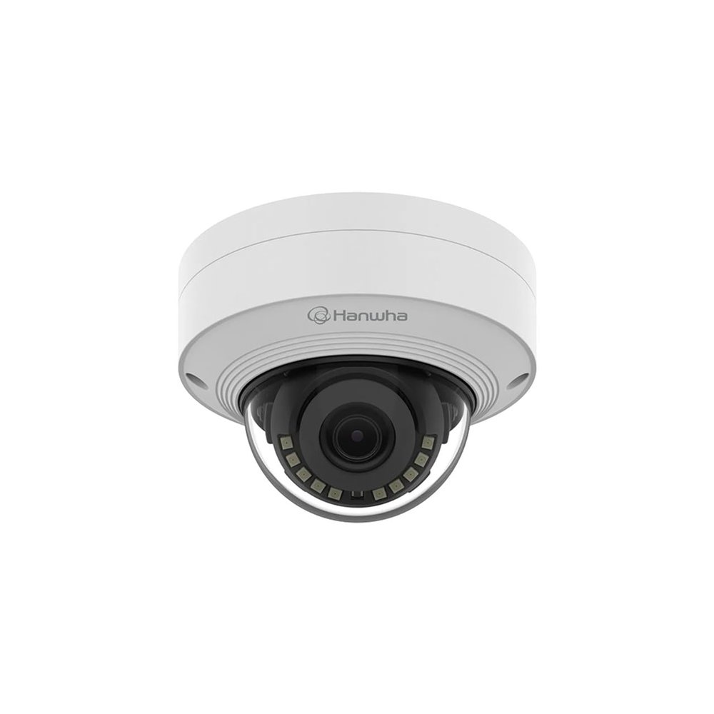 Hanwha QNV-C9011R Q-Series 4K 8MP Vandal Dome POE IP Camera Outdoor, NDAA Compliant, 3mm Fixed Lens 108 Wide View Angle, AI Detection, White, Compatible with Hanwha Wisenet Security IP Camera System