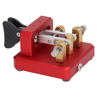 Morse Code Key Double Paddle CW Telegraph with 3.5mm Interface Shortwave Radio Amateur Ham Portable Practice Station for Camping Indoor Operation