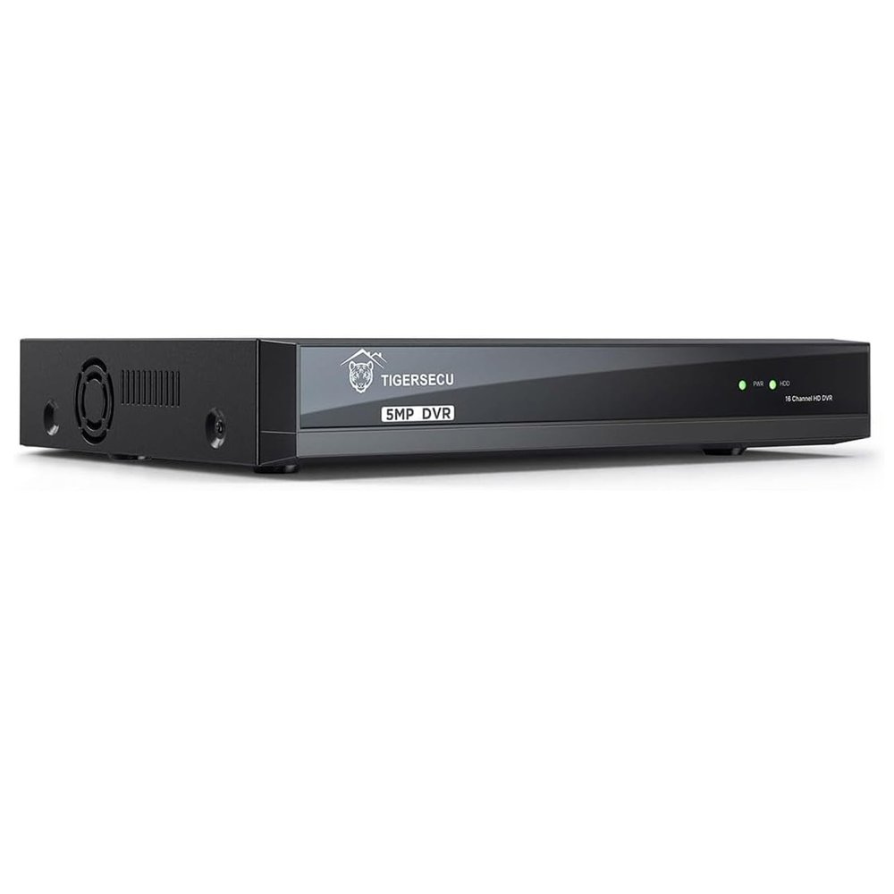 TIGERSECU Ultra HD 5MP 16 + 16 Channel Hybrid Security DVR/NVR Without Hard Drive, Expandable to 32 Cameras, 6-in-1 Home Surveillance Recorder for 16 TVI, AHD, CVI, CVBS, RS485 PTZ and 16 IP Cameras