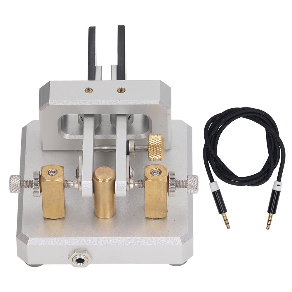 Double Paddle Morse Code Key with 3.5mm Interface for Shortwave Radio