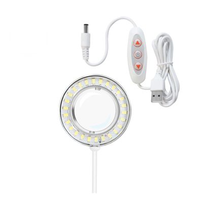 JOEBO Microscope Kit Adjustable 60 LED Ring Light Source Illuminator Lamp for Industry Video Stereo Microscope Lens Camera Magnifier USB Illumination Microscope Lens Adapters