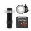 Microscope Kit 38MP 1080P 60FPS HDMI USB Industrial Digital Electronic Video Microscope Camera 120X C mount Lens w/56 LED Ring Light illuminator Microscope Lens Adapters ( Color : 50mm-120X Black LED view 1