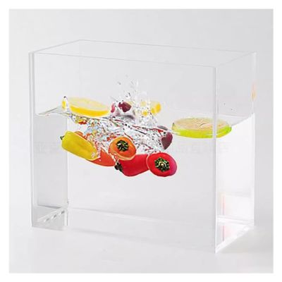 Acrylic Shooting Deep Water Tank ,Acrylic Display Case Showcase, Small Betta Fish Tank,Floating Photo Props Clear Deep Water Tank, Portable Food Cosmetic Storage Box ( Color : 5mm-Clear , Size : 50x20