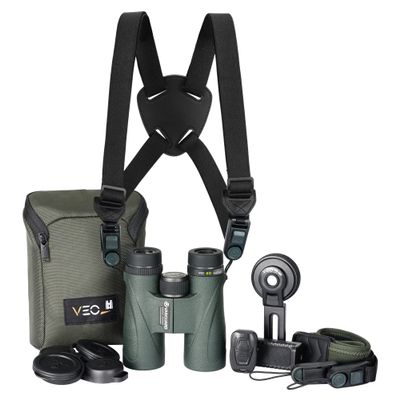 Vanguard VEO ED 8420BDL N Bundle - Includes VEO ED 8x42mm Binocular, Chest Harness and Digiscoping Adapter