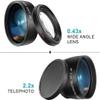 62MM Deluxe Lens Kit inluded 0.43x Wide Angle Lens with Macro + 2.0X TelePhoto Lens + Lens Hood + Cleaning kit & dust Blaster for Sony FDR-AX100 view 3