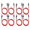 DirectNine Basics 4/8pcs Computer Switch Wire Cable on/Off Push Button Restart Line PC Power Switch Cables 50cm (8pcs red) view 1