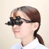 Joebo Microscope Kit LED Head-Mounted Illuminating Microscope Headband with 10x 15x 20x Magnifier Loupe Microscope Lens Adapters view 4