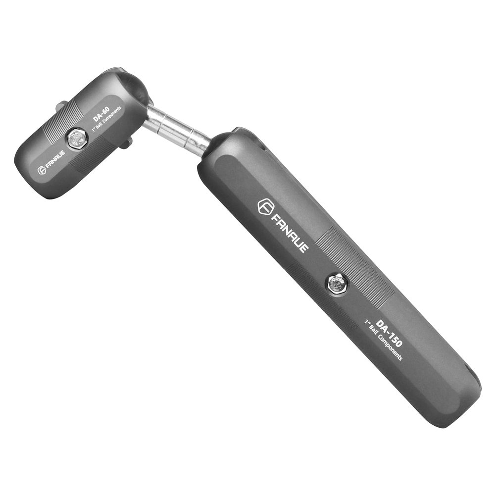 FANAUE Double Socket Arm and Double Ball Adapter 1" Ball Header Connecting Rod Length is 1.3", Suitable DA-60 DA-90 DA-150 or Other Devices Compatible with 1" Ball for RAM Mount