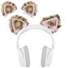 Geekria NOVA Headphones Cat Ear Attachment Compatible with Most Gaming, Over-Ear and On-Ear Headsets, Universal Fit with Adjustable Straps (Leopard Print + Pink) view 3