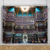 Canessioa Library Interior Backdrop Royal Library of Portugal Backdrop Rio de Janeiro Landmarks Bookshelf Photography Background 10x10ft300x300cm Banner Photo Studio Props view 1
