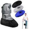 Mepase 12 Pieces Fracture Walking Boot Cover, Reusable Waterproof Non-Skid Foot Brace Cover for Walking Boot Cast Rain, Black Gray Blue(14.96 x 5.51 Inches) view 1