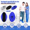 Mepase 12 Pieces Fracture Walking Boot Cover, Reusable Waterproof Non-Skid Foot Brace Cover for Walking Boot Cast Rain, Black Gray Blue(14.96 x 5.51 Inches) view 2