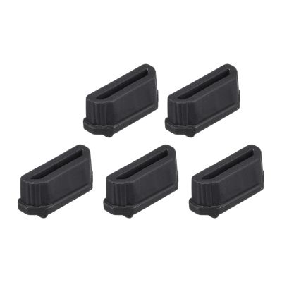 Rebower Anti Dust Cap Cover Silicone Stopper Cap Cover,[for Micro Female Port,for Laptop Port] - 11 x 1.3mm/Black/5 Pcs