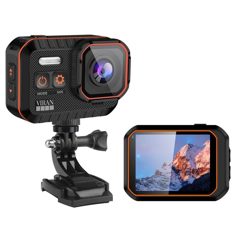 Laviniar Action Camera 4K 60FPS Ultra HD WiFi Sport Cameras 170 Wide, Waterproof Camera with Remote and Mounting Accessories Kit