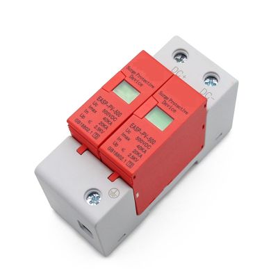 Arrester Device SPD 2P DC 500V 20KA~40KA House Lightning Surge Protector Protective Low-Voltage Arrester Device for PV Solar Photovoltaic System