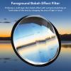 ANGGREK Foreground Bokeh Effect Filter, MRC Coating, Filter Optical Glass Centerfield Motion Effect Prism, Oil Included Adapter Ring, for Micro SLR Camera view 2