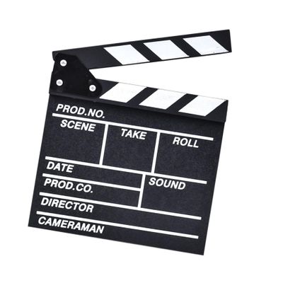 SHINEOFI 1pc Black Wooden Clapperboard for Film Photography Writable Movie Scene Board for Directors Filmmakers and Home Video Productions
