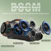 DOSS Extreme Boom+ Loud Bluetooth Speaker with 100W Stereo Sound, Extra Bass, 20H Playtime, Party-Sync Led Lights, Built-in Power Bank, IPX6 Waterproof Outdoor Speaker for Camping, Travel-Copper Gold view 2