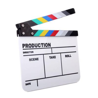 SHINEOFI Multicolor Clapperboard Film Clapboard for Scenes Professional English Version Board