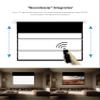 VIVIDSTORM Since 2004-110" Phantom Recessed in-Ceiling Motorized Tension White Cinema Projector Screen,Drop Down Screen Electric Ceiling Mounting UHD/4K for Dark Room Projector,VBPCLW110H view 2
