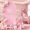 6FT Baby Pink Arch Covers, Spandex Fitted Wedding Arch Stand Covers Round Top Chiara Backdrop Cover for Birthday Party Ceremony Banquet Decoration view 3