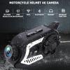 ZOMFOM Motorcycle Helmet Camera 4K, Waterproof Multi-Function Motorcycle Dash Cam with Headset, Bluetooth, Wi-Fi, Intercom and FM Radio, 128GB Memory Card Included view 2
