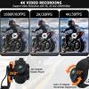 ZOMFOM Motorcycle Helmet Camera 4K, Waterproof Multi-Function Motorcycle Dash Cam with Headset, Bluetooth, Wi-Fi, Intercom and FM Radio, 128GB Memory Card Included view 3