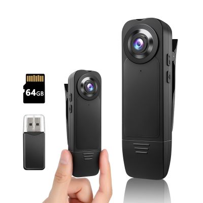 Mini Body Cameras With Audio And Video Recording, POV Camera with 64G Card Body Worn Cam ,Wearable Patrol Video Recording Camcorder With Night Version ,Camcorder for Security Work Records Traveling