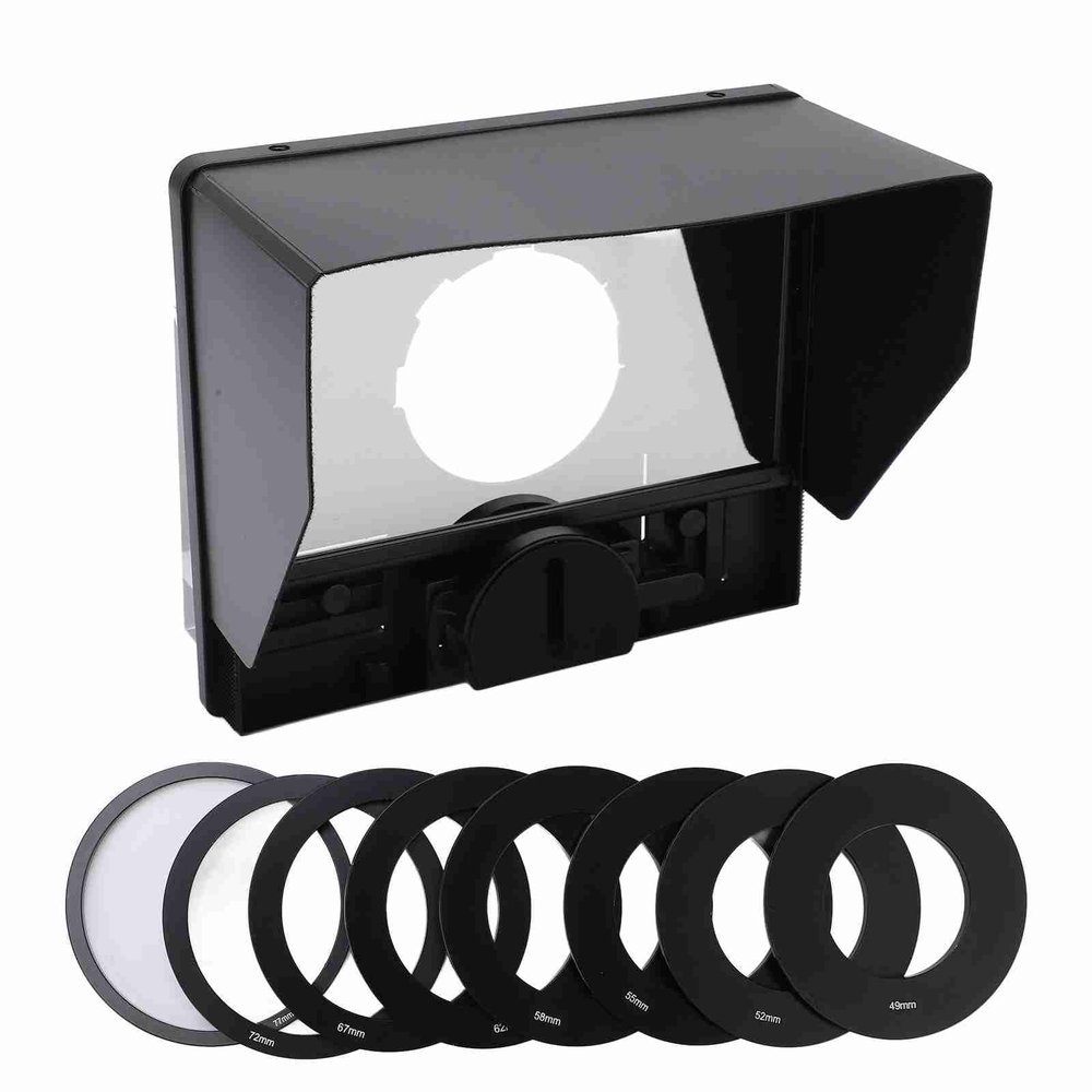 CFTGIW TP10 Teleprompter with Foldable Glass Mirror - Powerful Support for Wide Angle Lens - Convenient Remote Control - Suitable for Interview Programs, Online