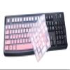 JuYuish Ultra Thin Desktop Silicone Keyboard Cover Skin Protector Compatible with Logitech K120 & MK120 USB Wired Keyboard (Gradient Pink) view 1