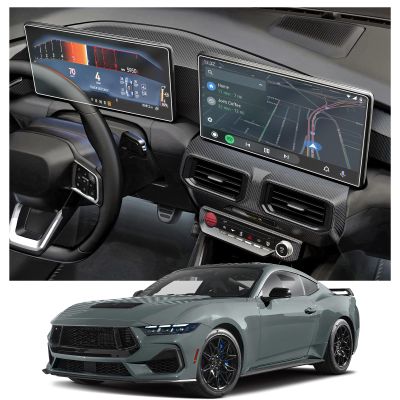 CDEFG 4PCS for 2024 2025 Mustang 13.2 Screen Protector for 2024 2025 Ford Mustang Accessories Screen Protector Foils Center Touch Screen Digital Cluster 12.4" Display Guard