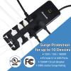 DEWENWILS 10-Outlet Surge Protector Power Strip with 4 USB Ports + DEWENWILS 2-Pack 10FT Power Strip Surge Protector view 3