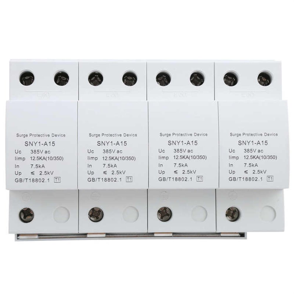 4P Surge Protector Arrester Anti-Thunder Protection Circuit Breaker Household 385VAC Circuit Breaker (Size : 150KA)