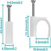 10mm Diameter Circle Ethernet Nylon Wire Cable Clips Clamps with Steel Nail, 100pcs/Pack10mm,White view 2