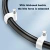 10mm Diameter Circle Ethernet Nylon Wire Cable Clips Clamps with Steel Nail, 100pcs/Pack10mm,White view 3