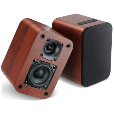RIOWOIS Powered Bluetooth Bookshelf Speakers, 40W Record Player Speakers with 2.75 Inch Woofer, Stereo Speakers with Optical/AUX/TV-ARC Connection for Turntable, No Receiver or Amplifier Required.