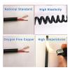 DYCJLL Spring Telescopic Spiral Cable, 3-Core Black Wire, Copper, 10 Strands, 15/17/18/20/24AWG, Compatible with Various Devices with Standard Electrical Connectors view 3