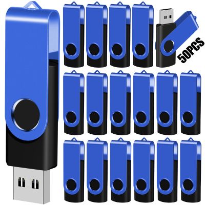 EASTBULL 8GB USB Flash Drive Bulk Thumb Drives 50 Pack with Lanyards USB 2.0 Memory Sticks Zip Drive Pen Drive for Storage and Backup Blue 50PCS 8GB