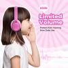 TuneFlux Upgraded Kids Headphones, Wired Toddler Headsets, 85dB Limited Volume On Ear Headphones, Portable Foldable Design, Stereo Sound Kids Headsets for School/Tablet/Travel-Pink view 2