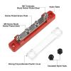 PartyKindom Bus Bar Battery Distribution Block with Protective Cover 2-Channel M6 Terminal Block for Rv Marine Automotive 4.92X1.77X0.79 Inches view 3