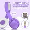TuneFlux Upgraded Kids Headphones, Wired Toddler Headphones, 85dB Limited Volume On Ear Headphones, Portable Foldable Design, Stereo Sound Kids Headsets for School/Tablet/Travel-Purple view 3