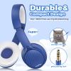 TuneFlux Upgraded Kids Headphones, Wired Toddler Headsets, 85dB Limited Volume On Ear Headphones, Portable Foldable Design, Stereo Sound Kids Headsets for School/Tablet/Travel-Sapphire Blue view 3
