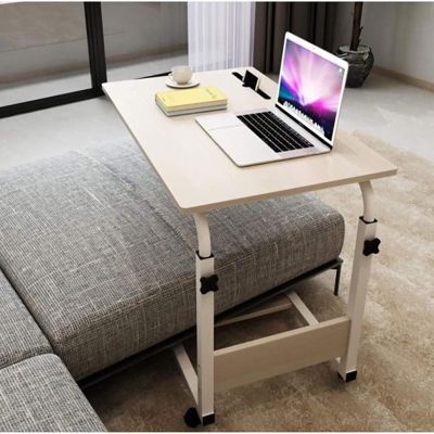 , Laptop Table with Wheels, Medical Chair/Bed Table, Sofa Side Table for Living Room Portable Desk Tray Table, Height Adjustable, Use for Home Meals Work and Activities ( Color : C , Size : 80*40cm )