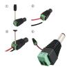 FLEXMAN 10Pcs DC Power Connector, Male Jack Adapter, 2.1mm DC Power Output Input Connection for CCTV Camera, Security, Surveillance Equipment view 2