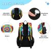 ALAZA Rainbow Swirl Tie Dye Backpack and Lunch Bag Set for Boys Girls School Bookbag Cooler Kits view 3