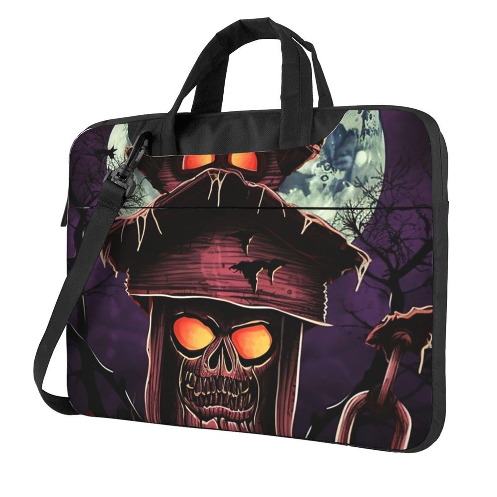BTCOWZRV Laptop Bag 13-15.6 inch Laptop Shoulder Bag for Men Women Horror Night Computer Bag Messenger Bag for Work, Black