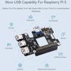 PCIe to USB 3.2 Gen1 HAT for Raspberry Pi 5, PCIe to USB HUB, Extends The PCIe Interface to 4X High Speed USB 3.2 Gen1 Ports Driver-Free Plug and Play HAT + Standard view 4
